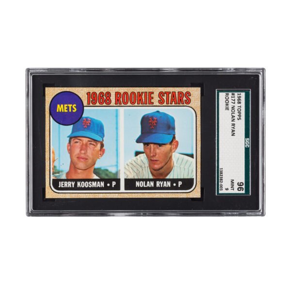 1968 Topps Nolan Ryan - Mets Rookie Stars #177 SGC 96 Mint 9