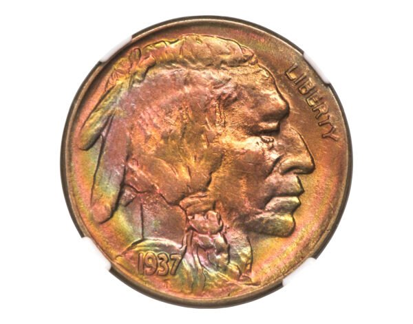 1937-D 5C Three-Legged, FS-901, MS62 NGC