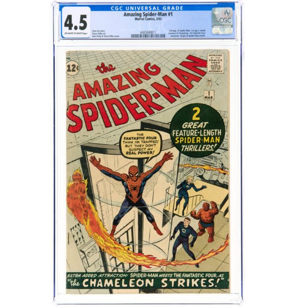 The Amazing Spider-Man #1 (Marvel, 1963) CGC VG+ 4.5 Off-white to white pages